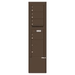 4 Tenant Doors with 1 Parcel Locker and Outgoing Mail Compartment - 4C Depot Mailbox Module - 4C15S-04-D