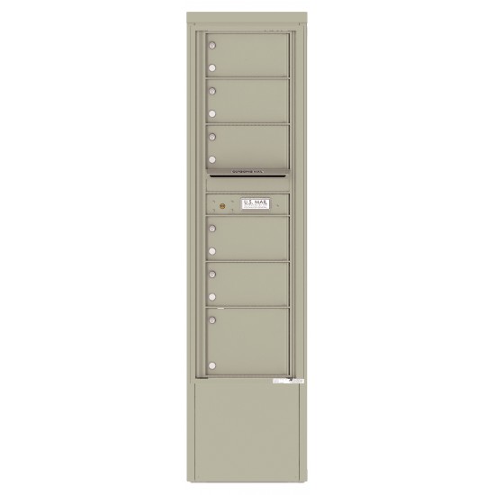 6 Tenant Doors and Outgoing Mail Compartment - 4C Depot Mailbox Module - 4C15S-06-D