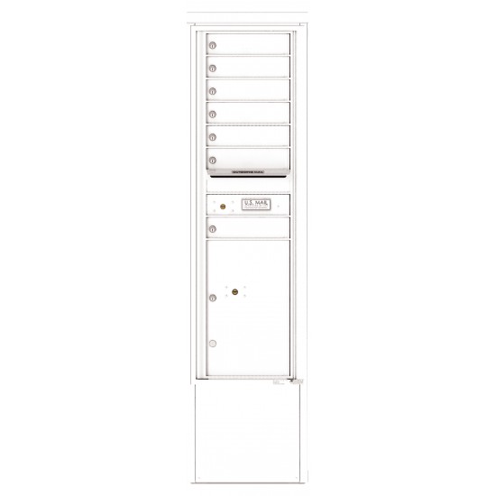 7 Tenant Doors with 1 Parcel Locker and Outgoing Mail Compartment - 4C Depot Mailbox Module - 4C15S-07-D