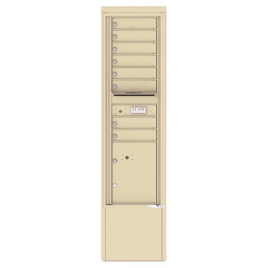 8 Tenant Doors with 1 Parcel Locker and Outgoing Mail Compartment - 4C Depot Mailbox Module - 4C15S-08-D