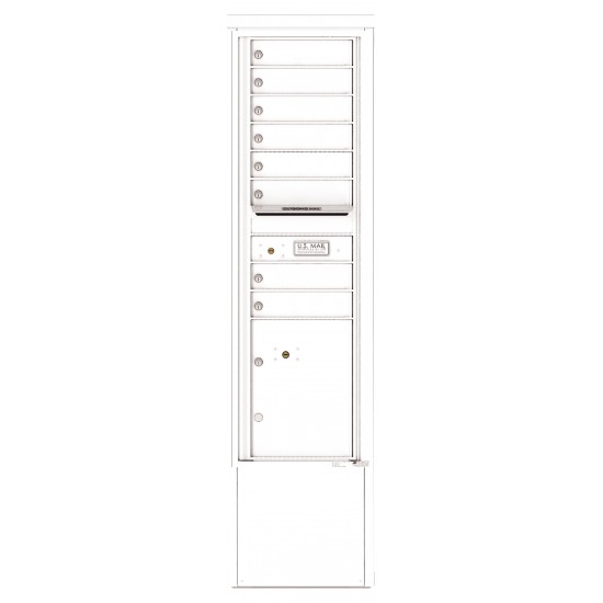 8 Tenant Doors with 1 Parcel Locker and Outgoing Mail Compartment - 4C Depot Mailbox Module - 4C15S-08-D