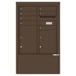 7 Tenant Doors with 2 Parcel Lockers and Outgoing Mail Compartment - 4C Depot Mailbox Module - 4CADD-07-D