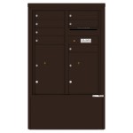 7 Tenant Doors with 2 Parcel Lockers and Outgoing Mail Compartment - 4C Depot Mailbox Module - 4CADD-07-D