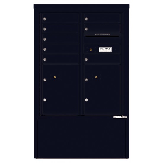 8 Tenant Doors with 2 Parcel Lockers and Outgoing Mail Compartment - 4C Depot Mailbox Module - 4CADD-08-D