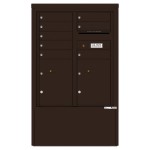 8 Tenant Doors with 2 Parcel Lockers and Outgoing Mail Compartment - 4C Depot Mailbox Module - 4CADD-08-D