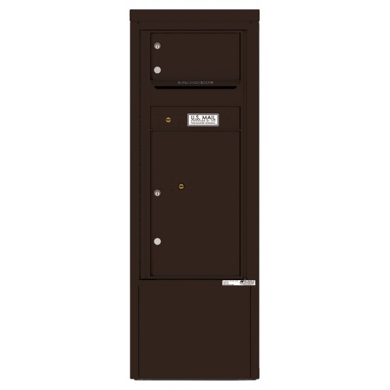 1 Tenant Door with 1 Parcel Locker and Outgoing Mail Compartment - 4C Depot Mailbox Module - 4CADS-01-D