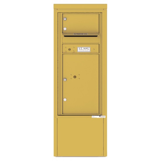 1 Tenant Door with 1 Parcel Locker and Outgoing Mail Compartment - 4C Depot Mailbox Module - 4CADS-01-D