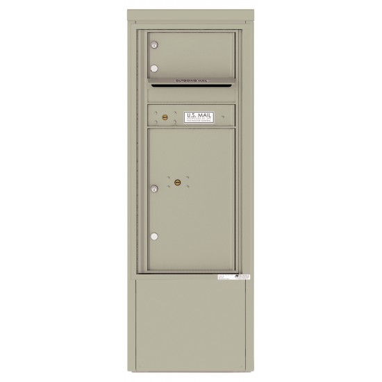 1 Tenant Door with 1 Parcel Locker and Outgoing Mail Compartment - 4C Depot Mailbox Module - 4CADS-01-D