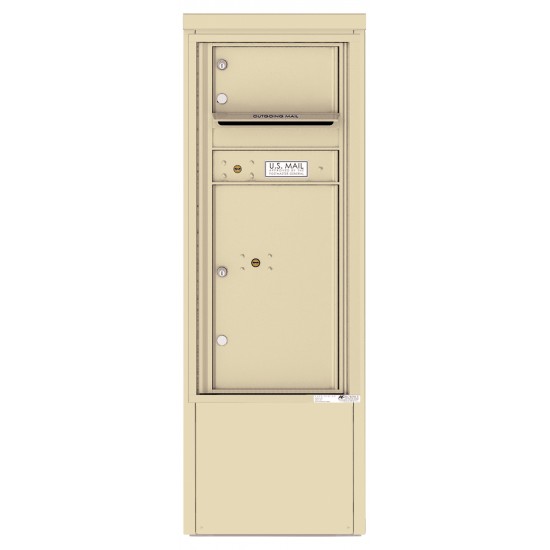 1 Tenant Door with 1 Parcel Locker and Outgoing Mail Compartment - 4C Depot Mailbox Module - 4CADS-01-D