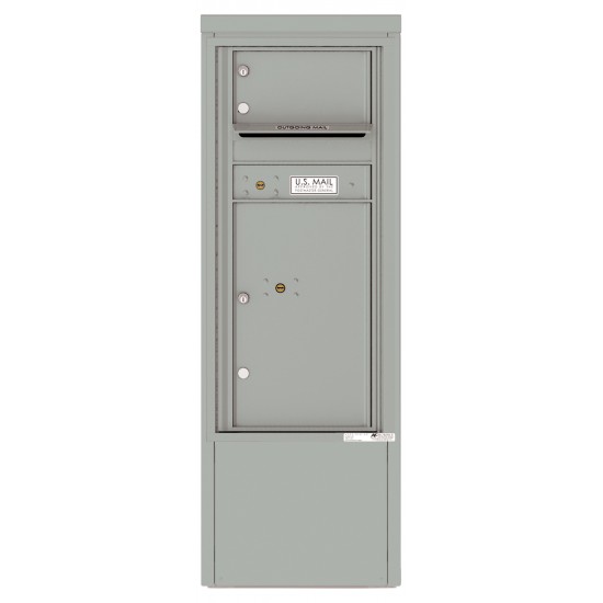 1 Tenant Door with 1 Parcel Locker and Outgoing Mail Compartment - 4C Depot Mailbox Module - 4CADS-01-D