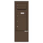 3 Tenant Doors with 1 Parcel Locker and Outgoing Mail Compartment - 4C Depot Mailbox Module - 4CADS-03-D