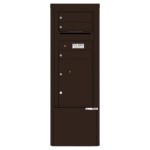 3 Tenant Doors with 1 Parcel Locker and Outgoing Mail Compartment - 4C Depot Mailbox Module - 4CADS-03-D