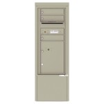 3 Tenant Doors with 1 Parcel Locker and Outgoing Mail Compartment - 4C Depot Mailbox Module - 4CADS-03-D