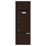 4 Tenant Doors with 1 Parcel Locker and Outgoing Mail Compartment - 4C Depot Mailbox Module - 4CADS-04-D