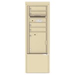 4 Tenant Doors with 1 Parcel Locker and Outgoing Mail Compartment - 4C Depot Mailbox Module - 4CADS-04-D