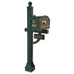 Keystone Mailbox Deluxe Post - Forest Green - KDX-GRE