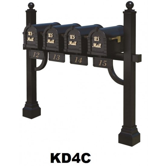 Keystone Mailbox Quad Mount Post Set - KD4