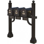 Keystone Mailbox Triple Mount Post Set - KD3 