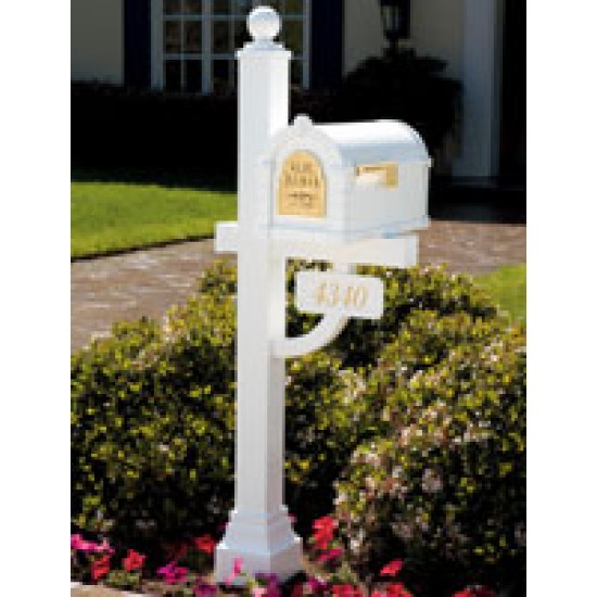 Keystone Mailbox Deluxe Post - White - KDX-WHI