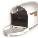 Keystone Mailbox - Black with Polished Brass Eagle - KS-7A