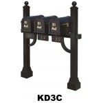 Keystone Mailbox Triple Mount Post Set - KD3 