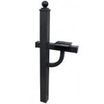 Keystone Mailbox - Black with Polished Brass Eagle - KS-7A