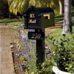 Keystone Mailbox - Black with Polished Brass Eagle - KS-7A