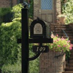 Keystone Mailbox - Black with Polished Brass Eagle - KS-7A