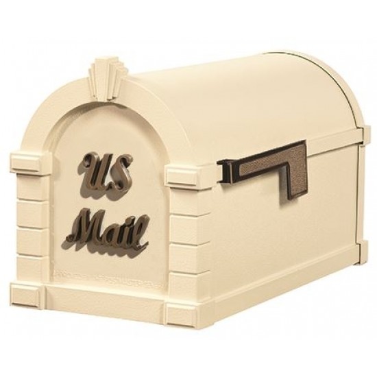 Keystone Mailbox - Almond with Antique Bronze Script - KS-26S