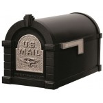 Keystone Mailbox - Black with Satin Nickel Eagle - KS-21F