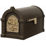 Keystone Mailbox - Bronze with Polished Brass Fleur de Lis - KS-4F