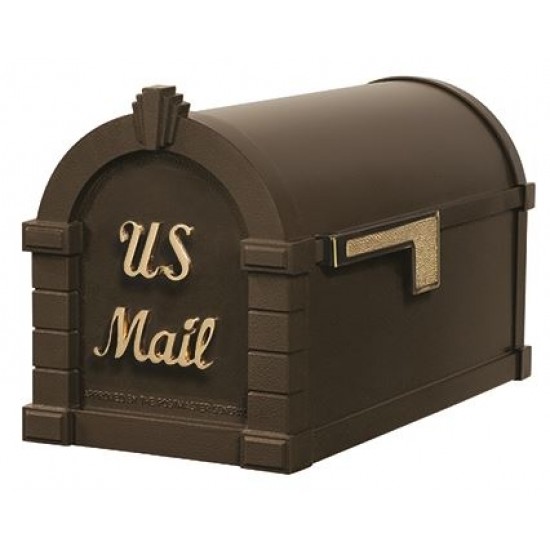 Keystone Mailbox - Bronze with Polished Brass Script - KS-4S