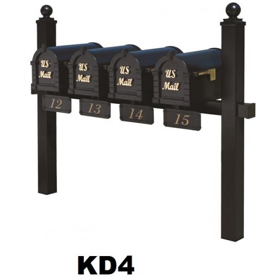 Keystone Mailbox Quad Mount Post Set - KD4