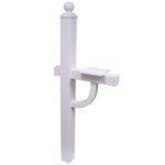 Keystone Mailbox Deluxe Post - White - KDX-WHI