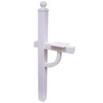 Keystone Mailbox Deluxe Post - White - KDX-WHI