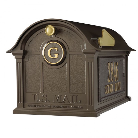 Whitehall Mailbox - Balmoral Mailbox Side Plaques and Monogram Package - WH-BMSPMP